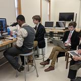 Blue Ridge School Photo #4 - The technology lab allows students to collaborate on audio and video projects, as well as computer programming and robotics.