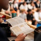 Immanuel Christian School Photo #5 - High school students begin each day with Bible class, digging in to God's Word first thing. Bible class is a four year curriculum of theology, western culture, worldviews, and apologetics.