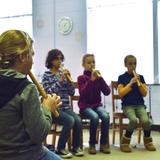 Richmond Waldorf School Photo - Visual and performing arts are integral parts of our daily curriculum. Students draw, paint, sculpt, sing, play flute and recorder, and perform dramatic presentations as a part of their academic studies. In addition, all Waldorf students learn to knit, crochet, sew, work with wood, and play violin or cello.
