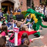 Annie Wright Schools Photo #17 - Chomp the Gator excites kids during our May Day celebration