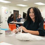 Bellevue Christian School – Clyde Hill Campus Photo #12 - Student in AP Art