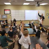 Heritage Christian Academy Photo - Jeff Renner with King 5 News visited our first and second graders. He taught them about the weather and included many student interactive experiments.