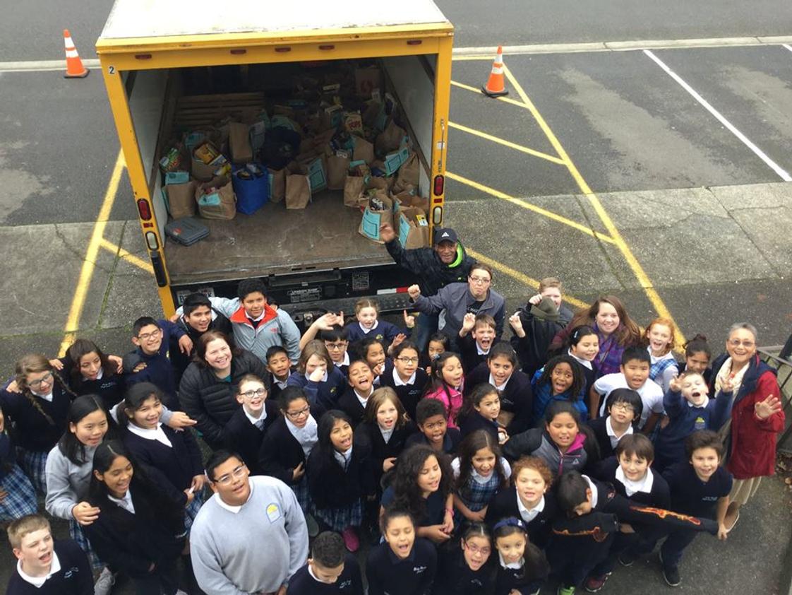 Hrrs Juan Diego Academy Photo - Food Bank Drive! Helping our community!
