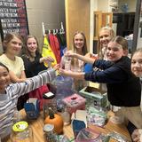 Brookfield Academy Photo #1 - Students at all levels engage in a broad range of service projects. Here, Middle School students work together to prepare soda can tabs for donation.
