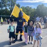 Brookfield Academy Photo #15 - BA mascot, ABE, enjoys some fun with students on the Lower School playground.