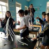 Our Lady Of Mt Carmel School Photo #5 - 7th graders amazed at the results of their experiments in the dedicated Science lab, Winter term 2020.