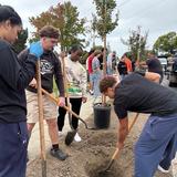 Redwood Christian Elementary School Photo #14 - Hayward Senior Service Cleanup Day! Our seniors, led by Dr. Mora and Mrs. Clausen, spent the day giving back to the community by cleaning up litter and planting trees.