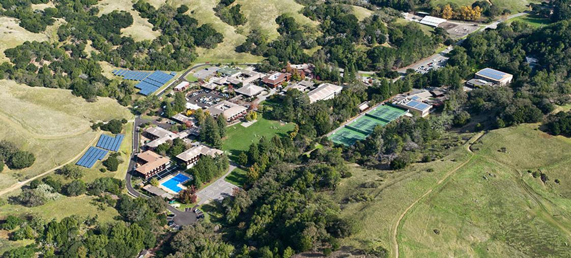 San Domenico School Photo #1 - Located on 515 acres in San Anselmo, California, our campus features state-of-the art academic facilities, a music conservatory, swimming pool, gymnasium, one-acre organic garden, 2,358 solar panels, and six tennis courts. We are located 20 minutes north of San Francisco.