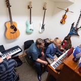 Lake Tahoe Preparatory School Photo #7 - Many students enjoy recording music in the recording studio.