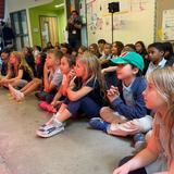 Escuela Bilingüe Internacional Photo #8 - Grade 2 students enjoying an original puppet show by the grade 6 students.