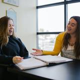 Fusion Academy Solana Beach Photo - Classes at Fusion are one-to-one: one student and one teacher per classroom. Students have different teachers for different subjects, and teachers act as mentors in the one-to-one setting.