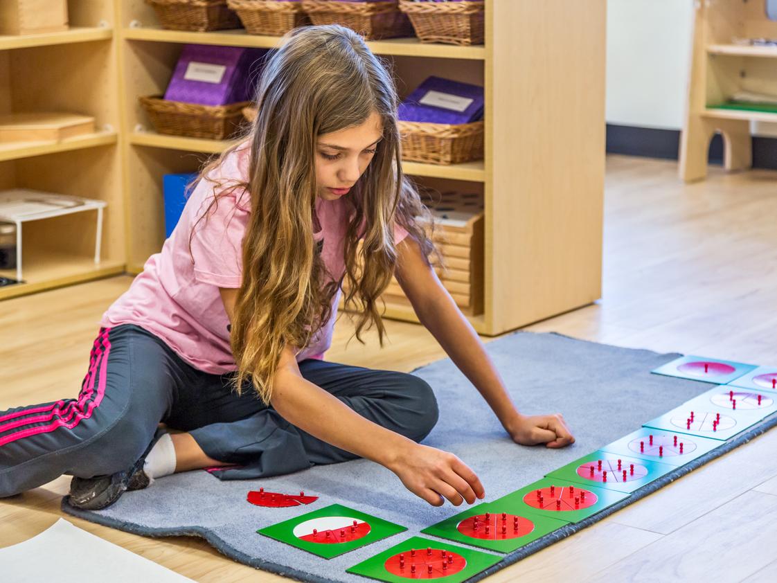 Montessori ONE Academy Photo - Math in Montessori classroom.