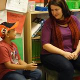 Crestmont School Photo #5 - 2/3 grade teacher Leila Zaremba shares a moment with a second grade student.