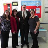 Valencia KinderCare Photo #9 - Assemblyman Scott Wilk poses with our District Manager, Tina Kernohan and Center Director Tina Barton-Torp and Assistant Center Director Pettit.