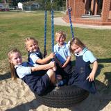 Wanchese Christian Academy Photo #1 - Preschoolers are enjoying their morning break on the tire swing. First the calandar and days weather, then Bible class followed by Numbers. Finally, snack time with recess to follow. Then back to class for letters, science and crafts!