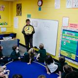 Whitefield Academy Photo #9 - Our Little Lions begin their school careers learning cursive, phonograms, time-telling, simple math, and how to behave in a classroom.