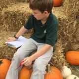 Fortune Academy (formerly The Hutson School) Photo #4 - Taking measurements at the Fortune Pumpkin Patch!