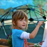 Leport School Irvine West Park Photo #4 - Preschool artist working outside
