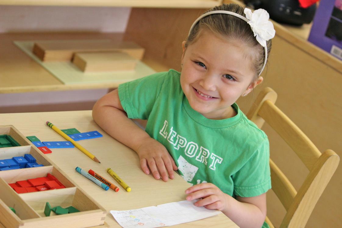 Leport School Irvine West Park Photo #1 - Happy Montessori preschool student