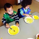 Edwardsville KinderCare Photo #3 - Painting Suns for our In the Sky Unit