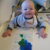 Maray Drive KinderCare Photo #5 - One of our Infants exploring with paint!
