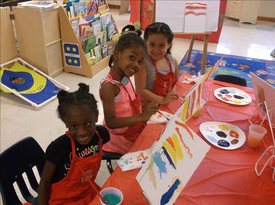 Constitution KinderCare Photo #1 - Our students enjoy Painting and Popcorn during our summer camp.