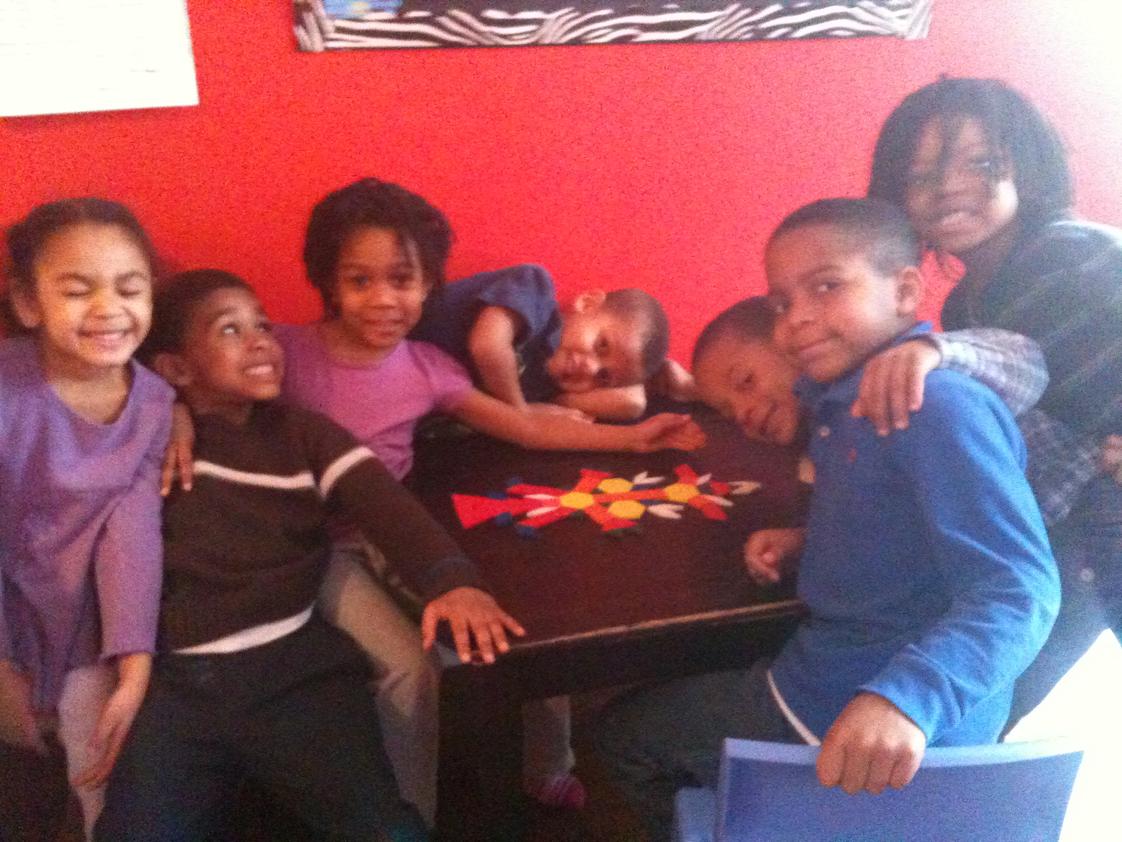 Nsoroma Academy for Holistic Thought Photo #1 - Some of our first and second graders take time out to enjoy a cooperative project during their free-time.