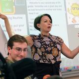 The IDEAL School of Manhattan Photo #17 - A teacher preps students for the day ahead