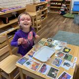 OKC Heartland Montessori School Photo #9 - Doing some matching work in the classroom.