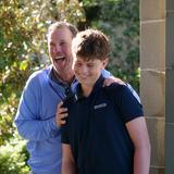 Episcopal Day School of St. Matthew Photo #13 - An eighth grader is greeted and congratulated after his Eighth Grade Chapel Talk