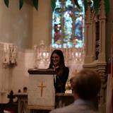 Episcopal Day School of St. Matthew Photo #2 - An eighth grader stands at the Chapel lectern for her Eighth Grade Chapel Talk