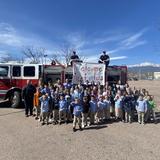 Springs Baptist Academy Photo - SBA students enjoy a visit from Colorado Springs Fire Department