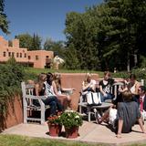 Fountain Valley School Of Colorado Photo #4 - Students meet with their adviser on a beautiful Colorado Springs fall day.