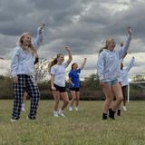 Veritas Christian Academy Photo #7 - Our Girls Soccer team warming up with some music!