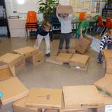 Odyssey Community School Photo #6 - K-1 students work together to design and build Stonehenge.