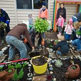 Puddletown Montessori School Photo #9 - planting our garden in 2010