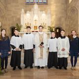 Regina Angelorum Academy Photo #1 - RAA 8th Graders Celebrating School Mass with Fr. Mike Schmitz