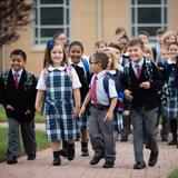 Our Lady Of Hope Catholic School Photo - Students arriving to school in the morning