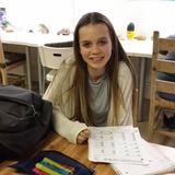 Armenta Learning Academy Photo #3 - Our junior higher Hailey today working hard for her math final.