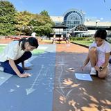 BASIS Independent McLean Photo #10 - Using colored chalk, Grade 5 students learned to subtract integers by drawing large number lines on the ground for a straightforward, intuitive feel of the relationship between the numbers!