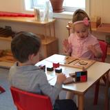 Village Montessori School At Bluemont Photo #6 - Two of our VMS primary students deeply engaged in their work.