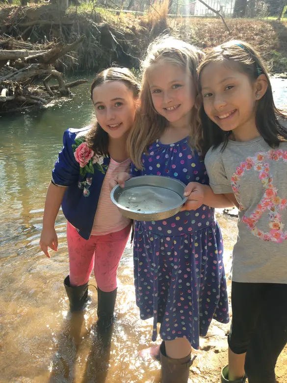 The Garden School of Marietta Photo - Environmental Education in progress at the creek.