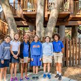 The Bolles School Photo #6 - Lower School Whitehurst Campus students in front of the Outdoor Learning Center "Treehouse."