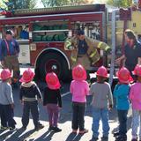 Trinity Christian Preschool Photo #1 - Preschoolers enjoying a visit from the local fire department. They taught children about fire safety.
