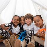 Annunciation Catholic School Photo - Kindergarten LOVES to read in their tent!