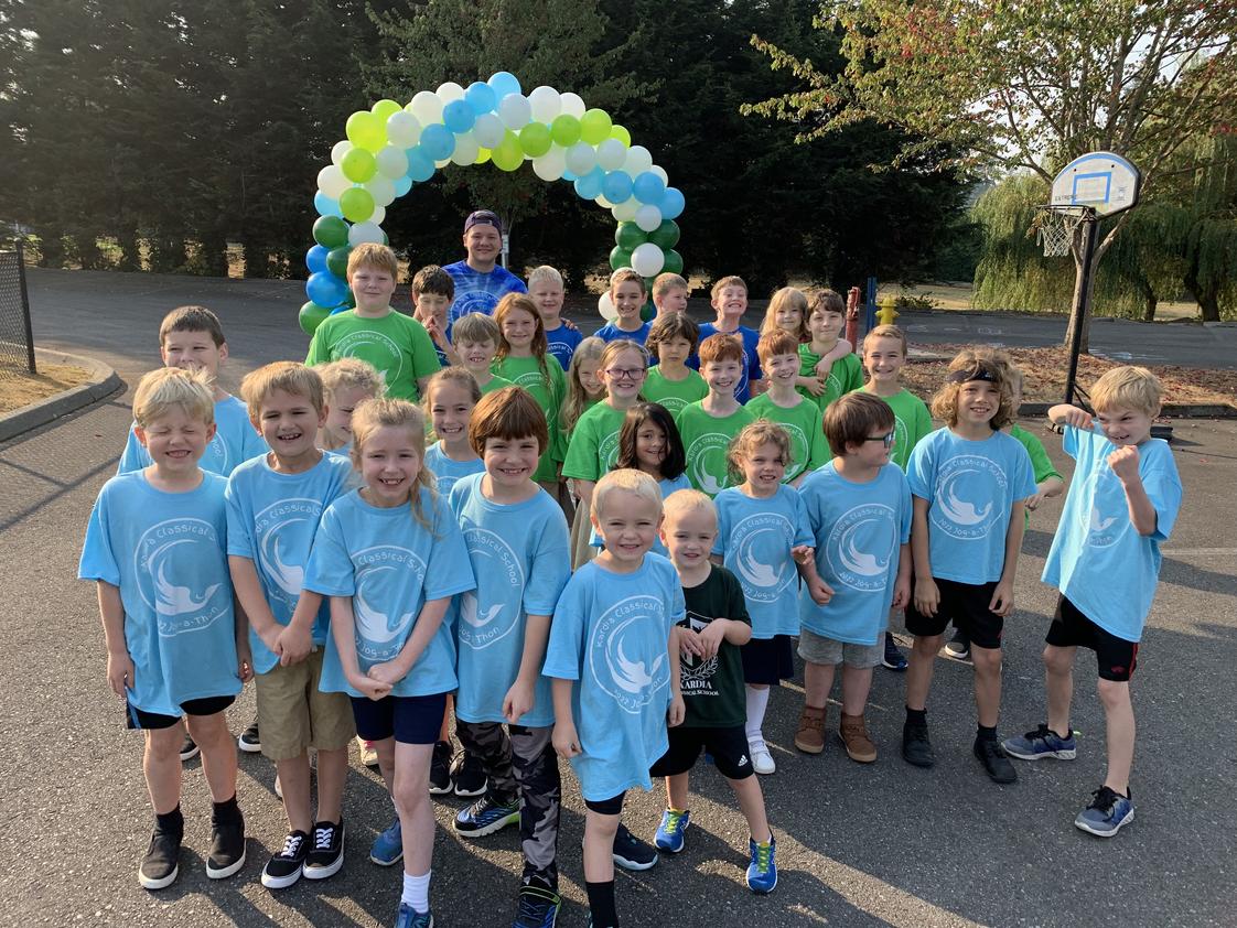 Kardia Classical School Photo #1 - Our second annual Jog-a-thon was a huge success! Our students love the event and always work hard to get the job done well.