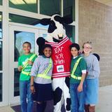 Peoples Baptist Academy Photo #7 - The Chick-fil-A cow is a big hit with the sixth grade safety patrol students.