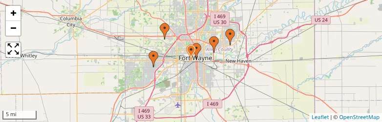 Related schools map