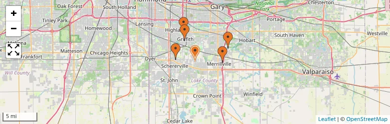 Related schools map