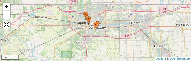 Related schools map